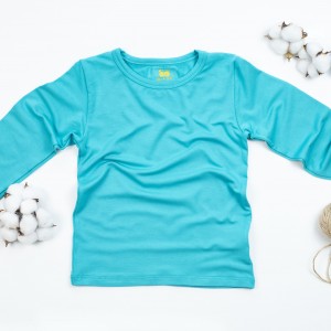 Bluză bambus copii, lagoon blue