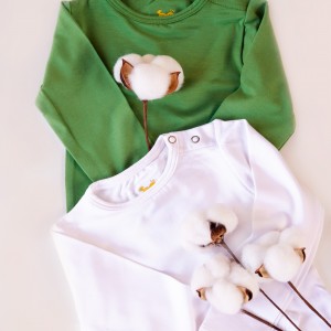 Body bambus mânecă lungă, white