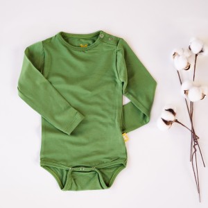 Body bambus mânecă lungă, meadow green 