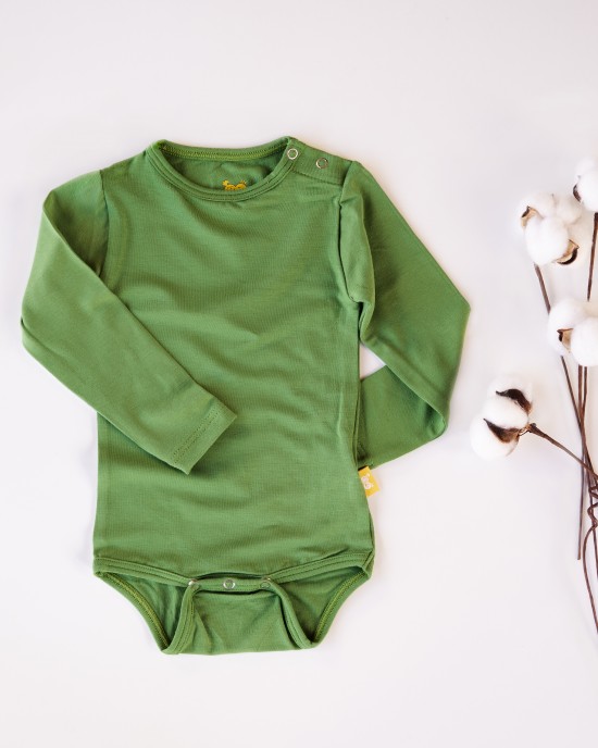 Body bambus mânecă lungă, meadow green 