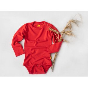 Body bambus mânecă lungă, summer red