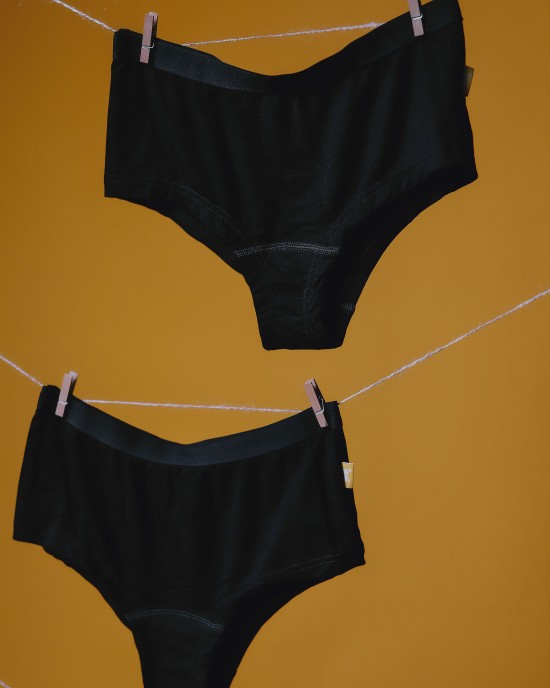 Boxeri bambus damă, black 