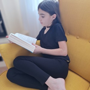 Colanți bambus copii, black 