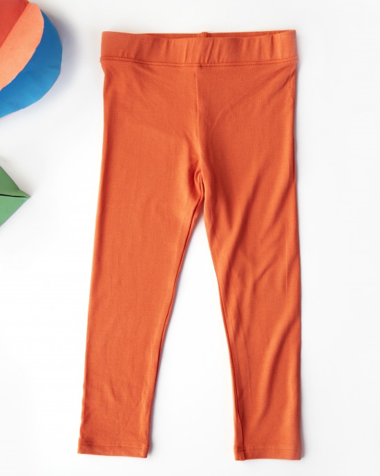 Colanți bambus copii, sunset orange