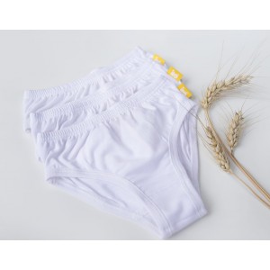 Set chiloți bambus fetițe, white