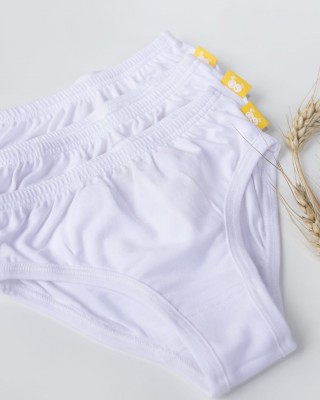 Set chiloți bambus fetițe, white