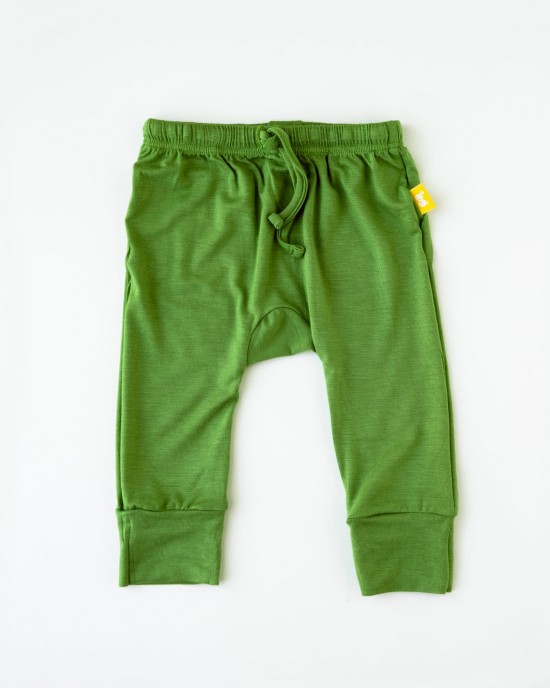 Pantaloni bambus bebe, meadow green 