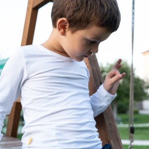 Bluză bambus copii, white