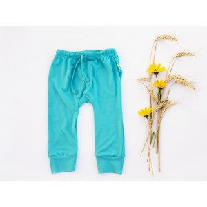 Pantaloni bambus bebe, lagoon blue