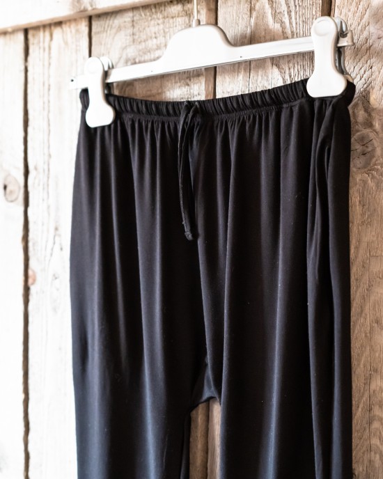 Pantaloni bambus copii, black 