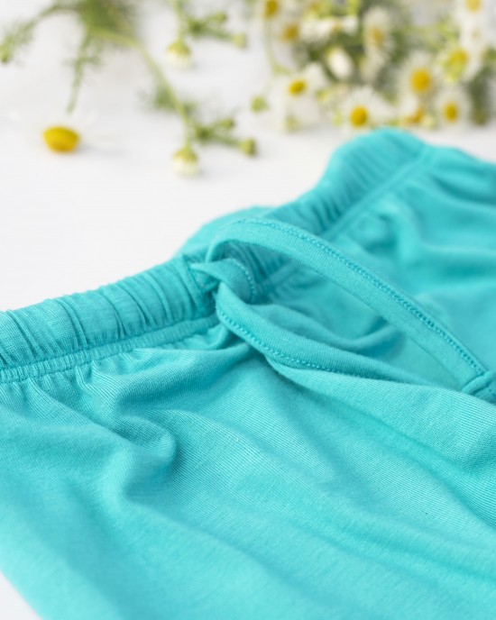 Pantaloni bambus bebe, lagoon blue