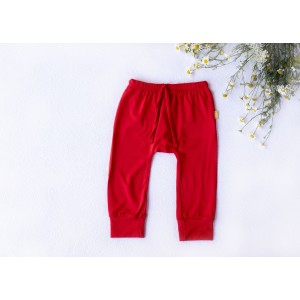 Pantaloni bambus bebe, summer red