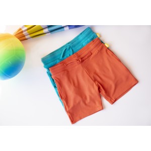 Pantaloni scurți bambus băieți, sunset orange