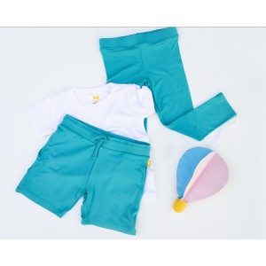 Pantaloni scurți bambus băieți, lagoon blue 