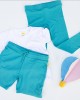 Pantaloni scurți bambus băieți, lagoon blue 