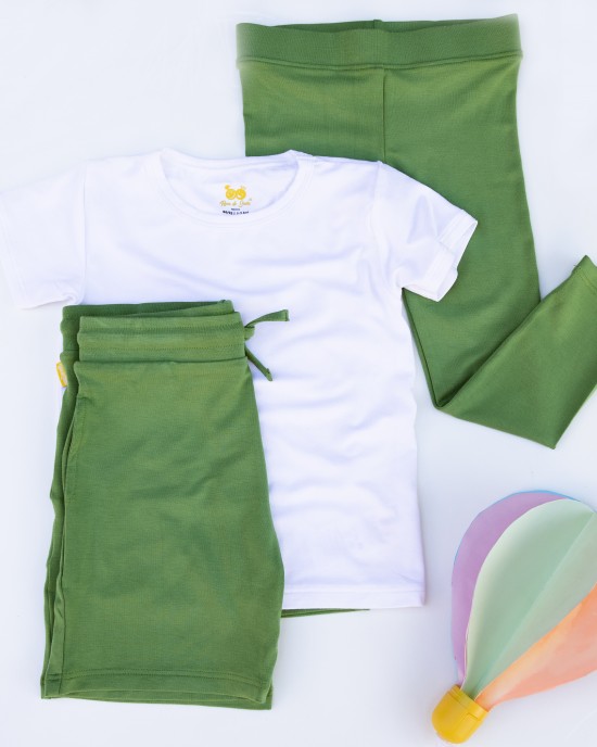 Pantaloni scurti bambus băieți, meadow green 