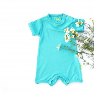 Pijama de vară bambus bebe, lagoon blue