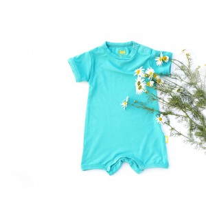 Pijama de vară bambus bebe, lagoon blue