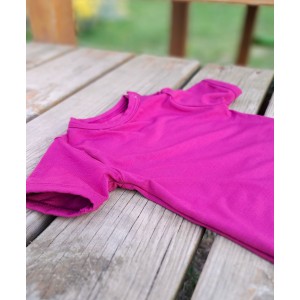 Pijama de vară bambus bebe, magenta haze 