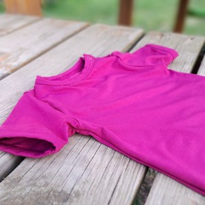 Pijama de vară bambus bebe, magenta haze 