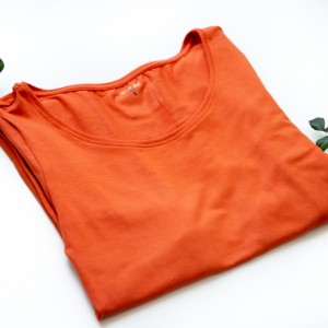 Bluză bambus damă, sunset orange