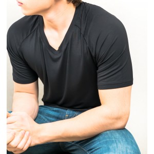 Tricou bambus bărbați, black 