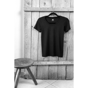 Tricou bambus copii, black