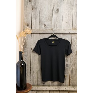 Tricou bambus copii, black