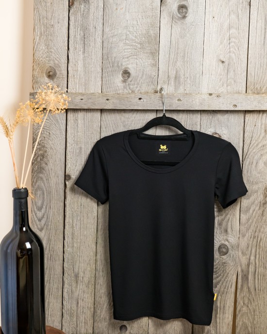 Tricou bambus copii, black