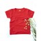 Tricou bambus copii, summer red