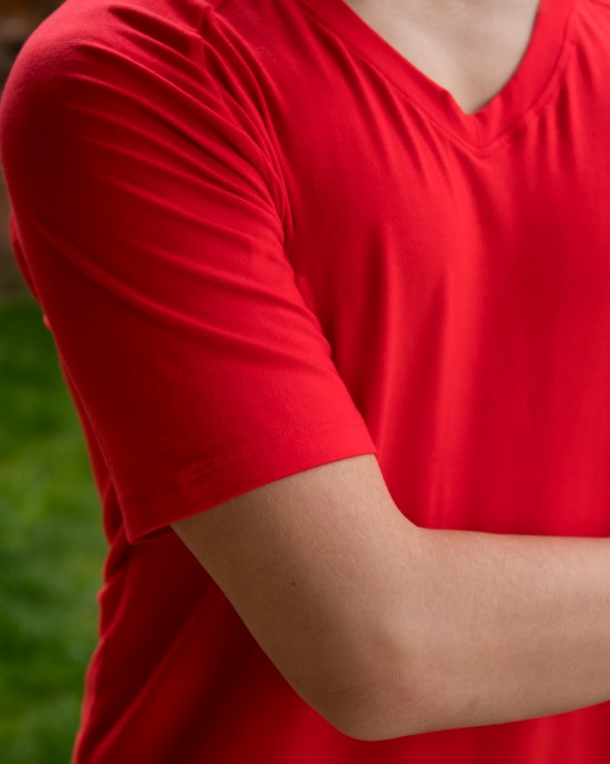 Tricou bambus bărbați, summer red