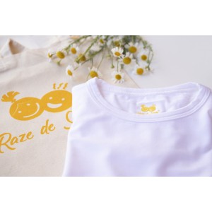 Pijama de vară bambus bebe, white 