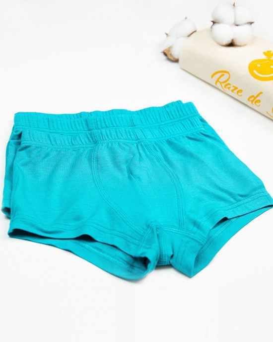 Set boxeri bambus băieți, lagoon blue