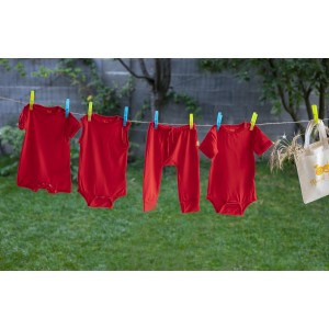 Pantaloni bambus bebe, summer red