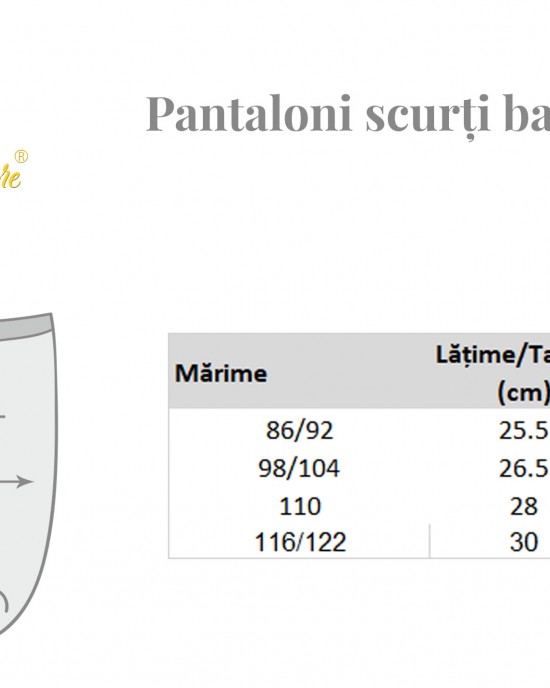 Pantaloni scurți bambus băieți, sunset orange