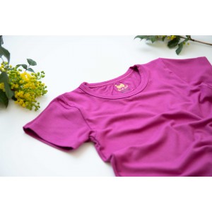 Tricou bambus copii, magenta haze 